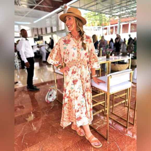 Free People Boho Floral Prairie Dress - Picture 16 of 16